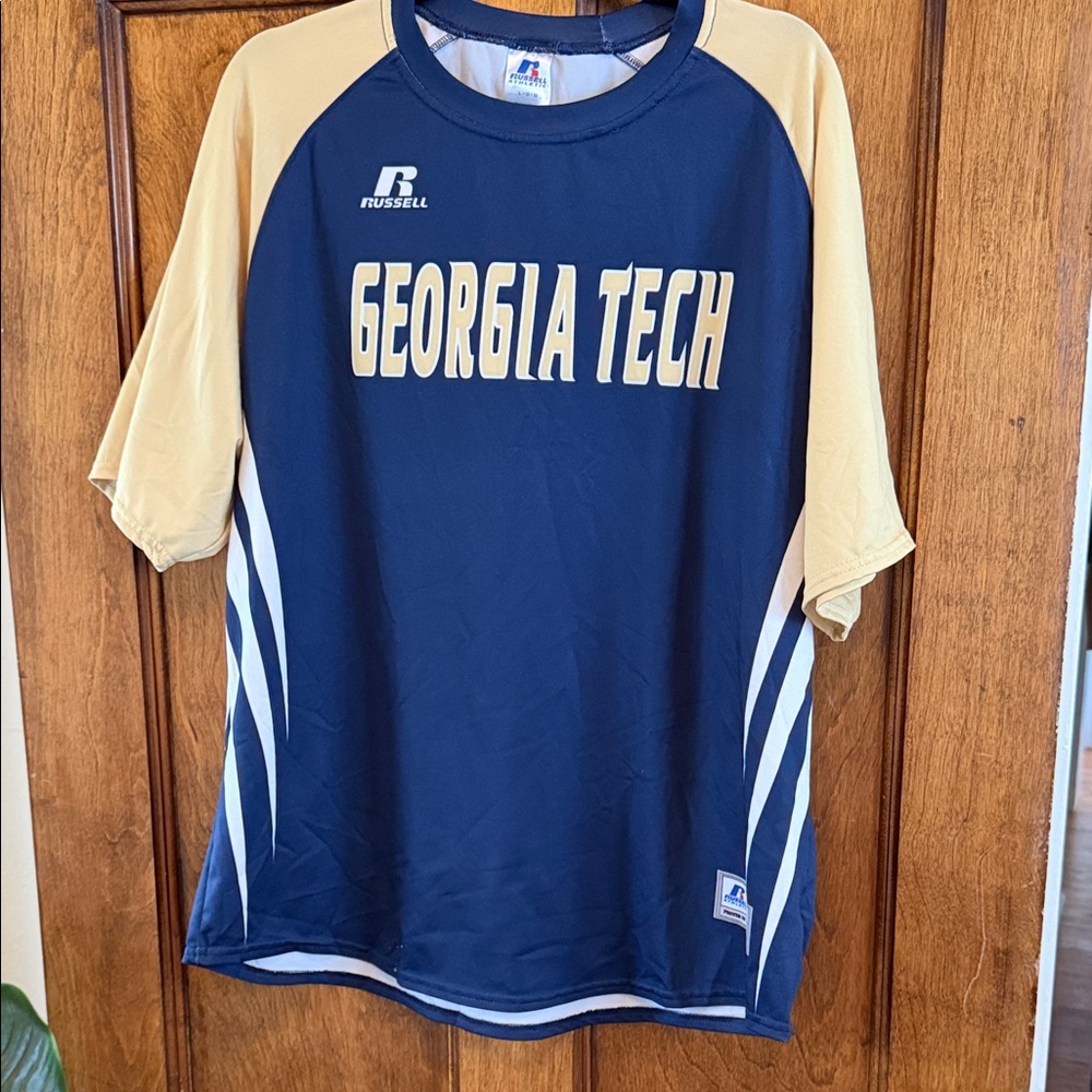 Russell Athletic Navy and Gold Georgia Tech Tee